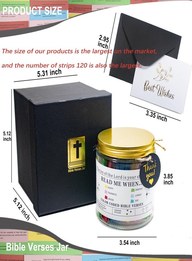 CODINOO Bible Verse Jar(KJV),Read Me When Bible Verses Jar(120pcs),Christian Gifts For Women Men Mom,Mothers Day Gifts,Jesus God Religious gifts,Scripture Prayer Hope - Image 2